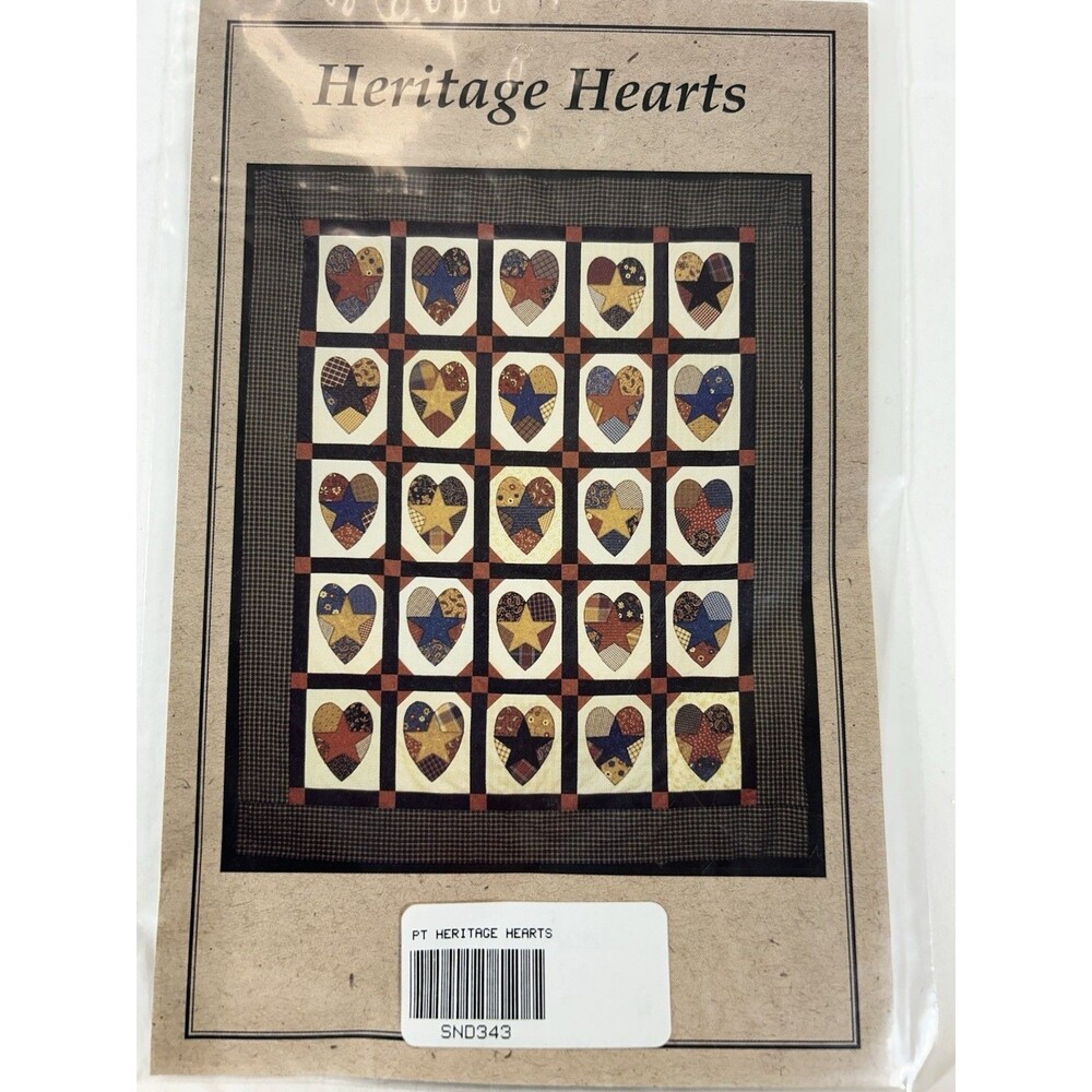 Seams and Dreams Heritage Hearts Primitive Quilt Pattern Crib Twin Queen Home Dé